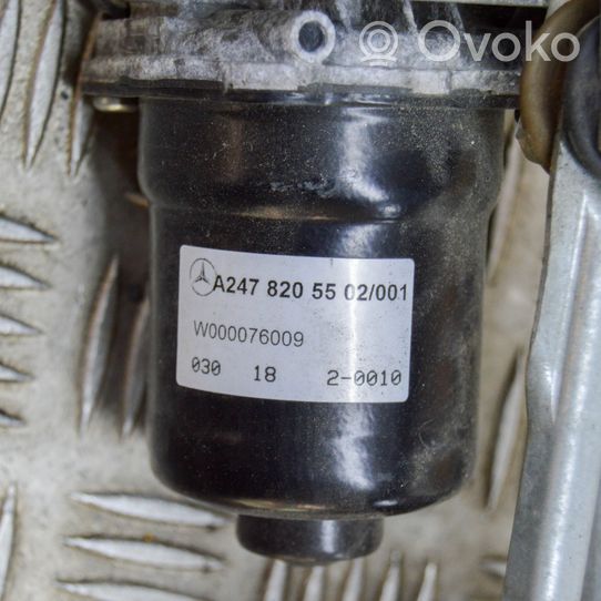 Mercedes-Benz B W247 Motor y varillaje del limpiaparabrisas delantero A2478205502