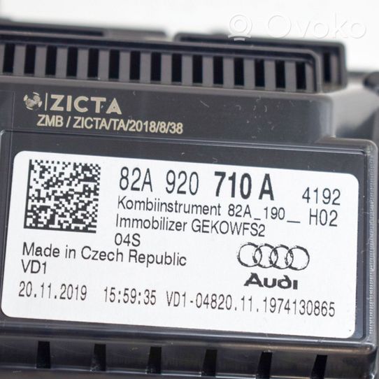Audi A1 Tachimetro (quadro strumenti) 82A920710A