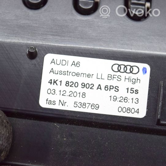 Audi A6 S6 C8 4K Kojelaudan tuuletussuuttimen suojalista 4K1820902A