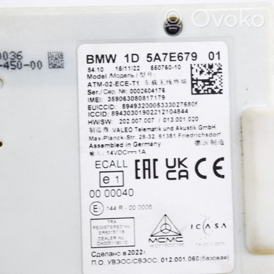 BMW 4 G22 G23 G24 G26 Moduł / Sterownik Bluetooth 5A7E679