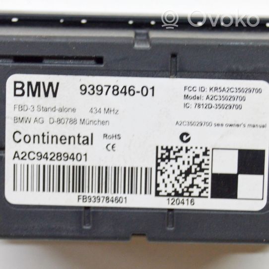 BMW 3 F30 F35 F31 Antenos stiprintuvas 9397846