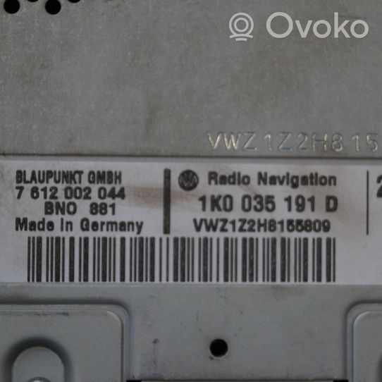 Volkswagen Golf V Panel / Radioodtwarzacz CD/DVD/GPS 1K0035191D
