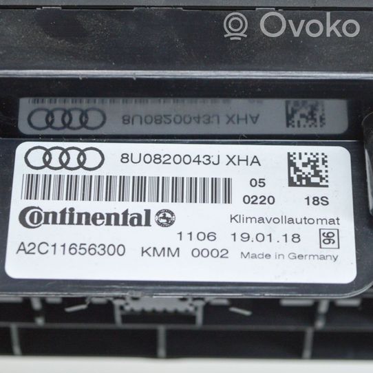 Audi Q3 8U Sisätuulettimen ohjauskytkin 8U0820043J