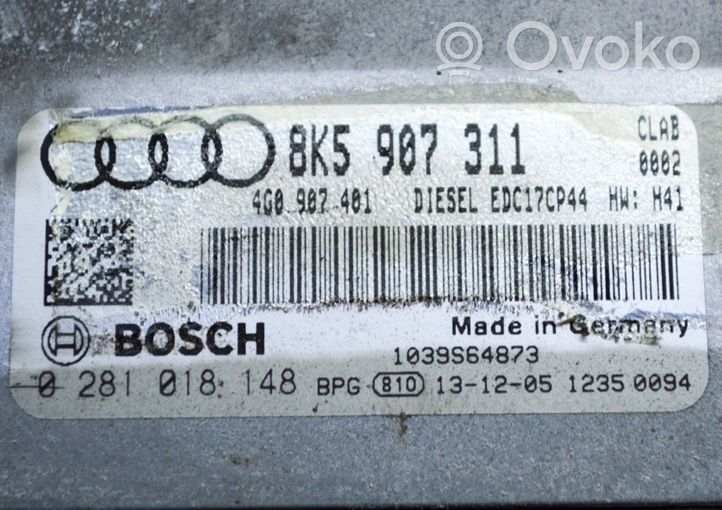 Audi A5 Sportback 8TA Sterownik / Moduł ECU 0281018148