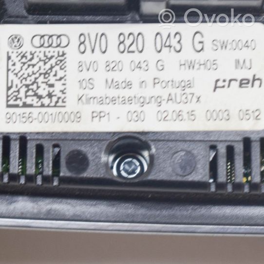 Audi A3 S3 8V Przełącznik / Włącznik nawiewu dmuchawy 8V0820043G