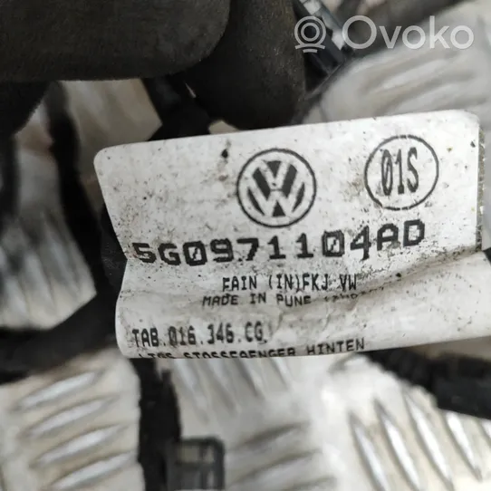 Volkswagen Golf VII Pysäköintitutkan anturin johtosarja (PDC) 5G0971104AD