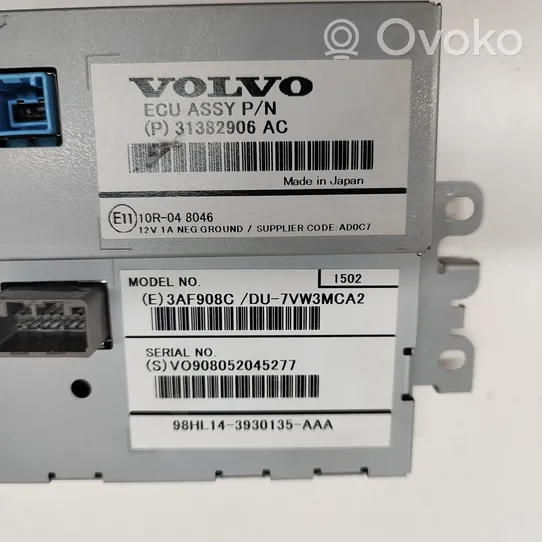 Volvo XC70 Monitor / wyświetlacz / ekran 31382906