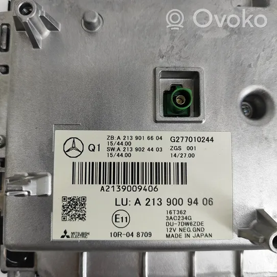 Mercedes-Benz E W213 Monitori/näyttö/pieni näyttö A2139009406