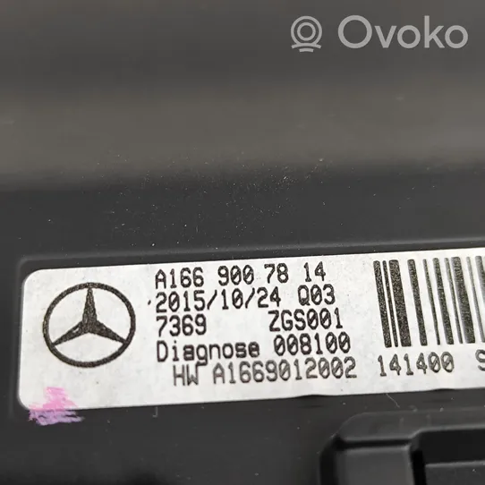 Mercedes-Benz GLA W156 Monitor / wyświetlacz / ekran A1669007814