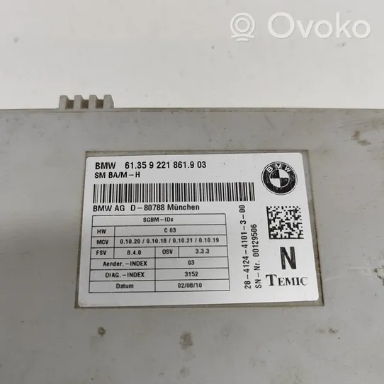 BMW X5 E70 Moduł / Sterownik fotela 9221861