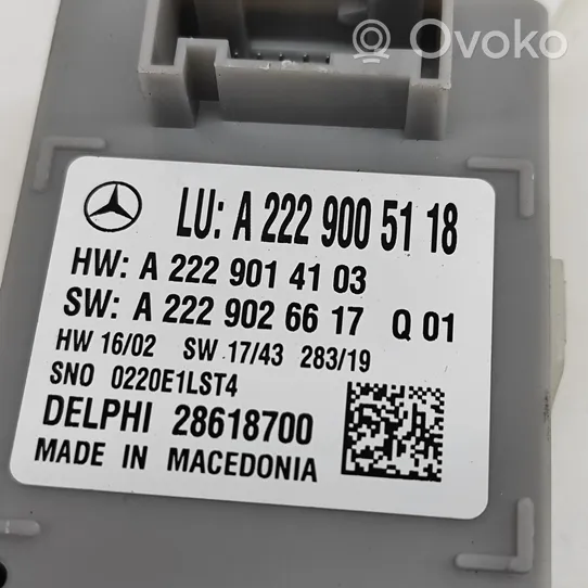 Mercedes-Benz C W205 Sterownik / Moduł świateł LCM A2229014103