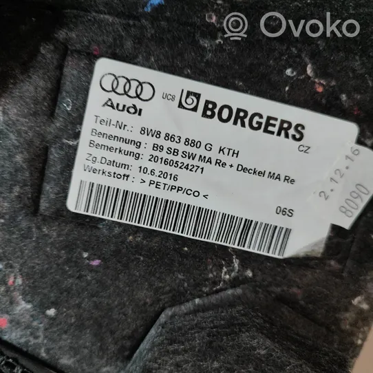 Audi A5 Boczek / Tapicerka / bagażnika 8W8863880G