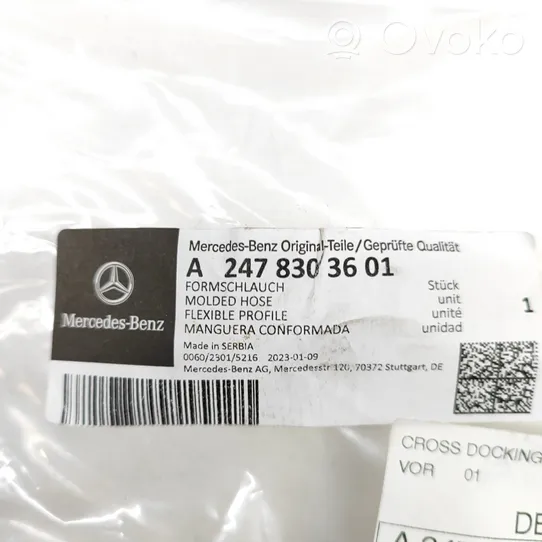 Mercedes-Benz B W247 Tuyau de liquide de refroidissement moteur A2478303601