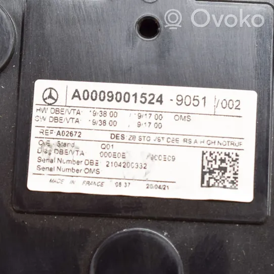 Mercedes-Benz EQA Luz del asiento delantero A0009001524