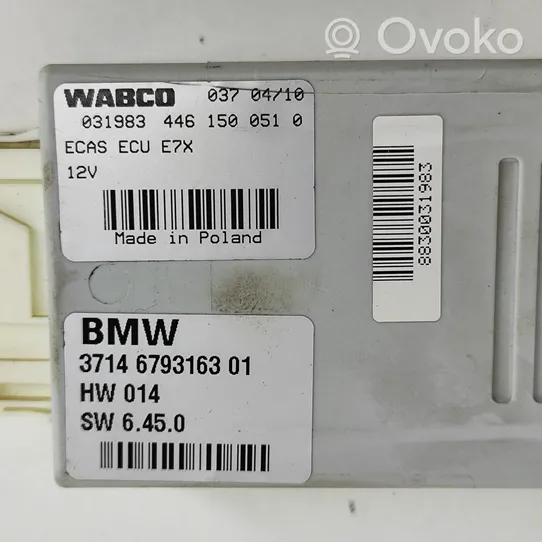BMW X5 E70 Módulo de control de la suspensión neumática (trasera) 6793163