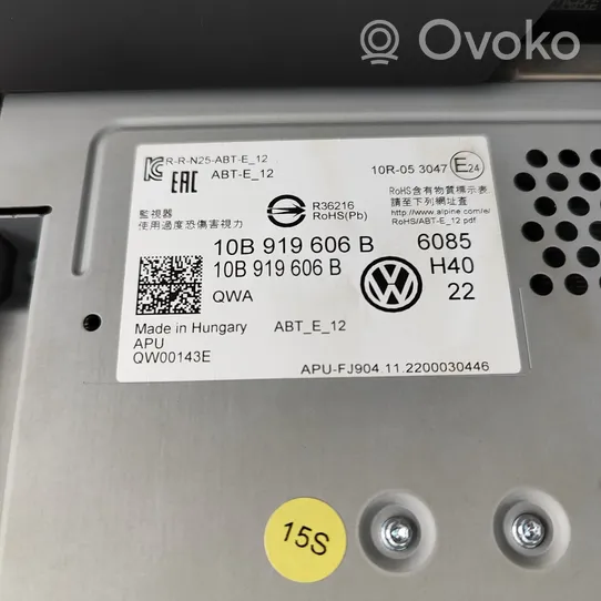 Volkswagen ID.3 Monitor / wyświetlacz / ekran 10B919606B