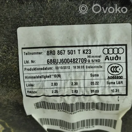 Audi Q5 SQ5 Kattoverhoilu 8R0867501T