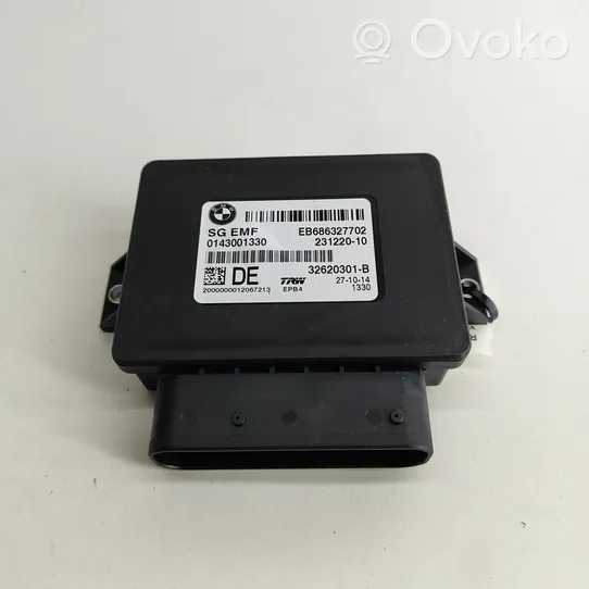 BMW 5 F10 F11 Unité de contrôle, module EMF frein arrière EB686327702