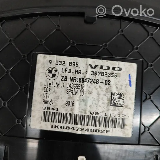 BMW 3 F30 F35 F31 Tachimetro (quadro strumenti) 6847248