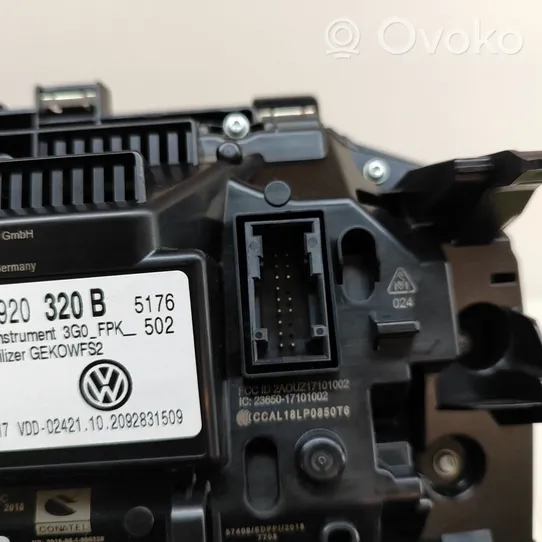 Volkswagen Tiguan Tachimetro (quadro strumenti) 3G0920320B