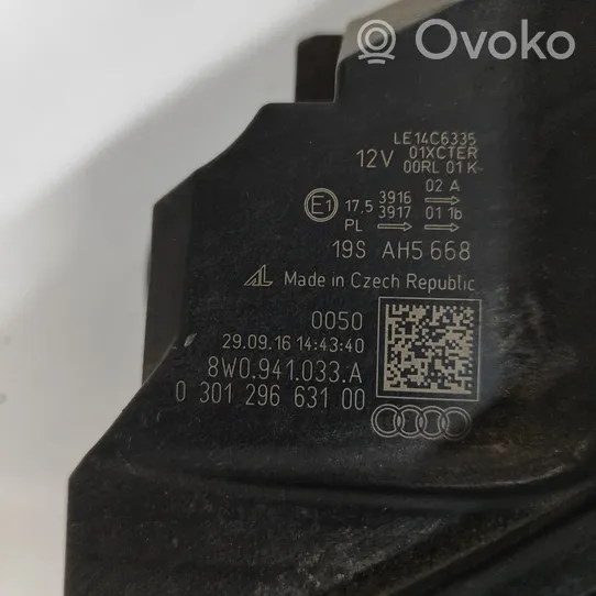 Audi A4 S4 B9 Priekšējais lukturis 8W0941033A