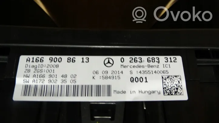 Mercedes-Benz GLE (W166 - C292) Spidometras (prietaisų skydelis) 