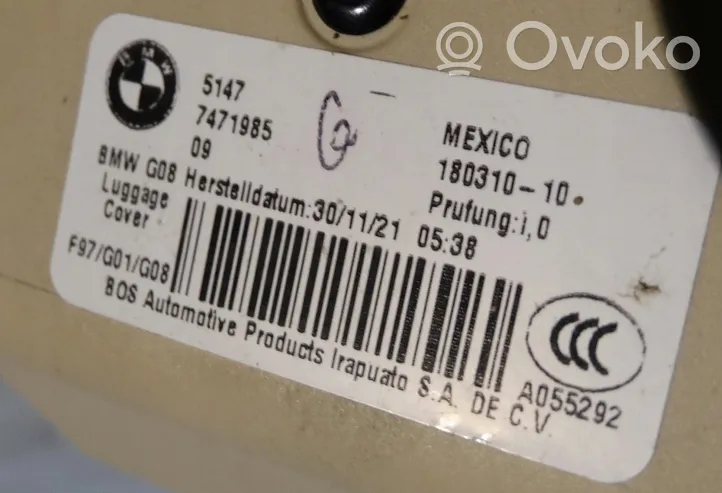 BMW X3 G01 Copertura ripiano portaoggetti 
