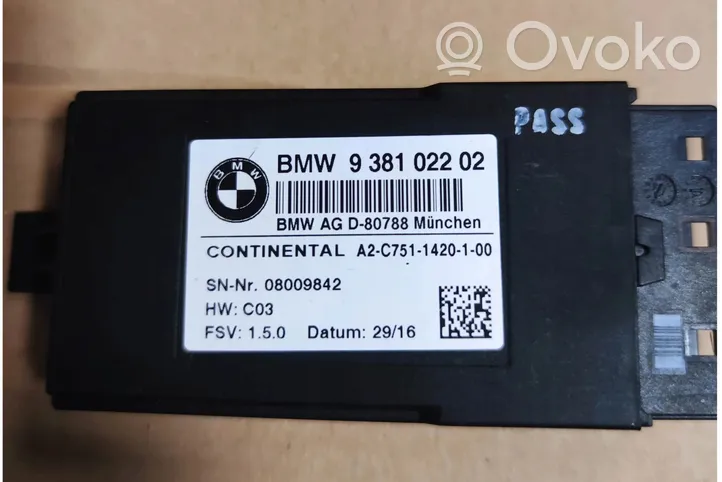 BMW 7 G11 G12 Interrupteur de poignée d'ouverture de coffre arrière 