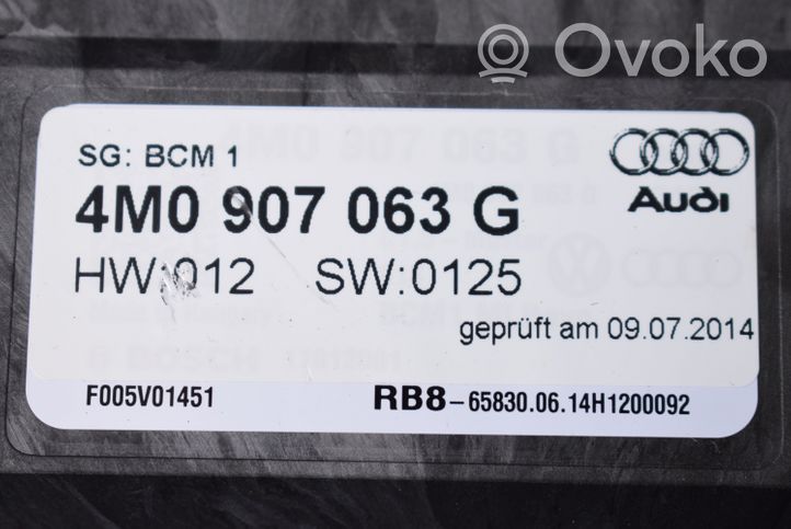 Audi Q7 4M Module de contrôle carrosserie centrale 4M0907063G