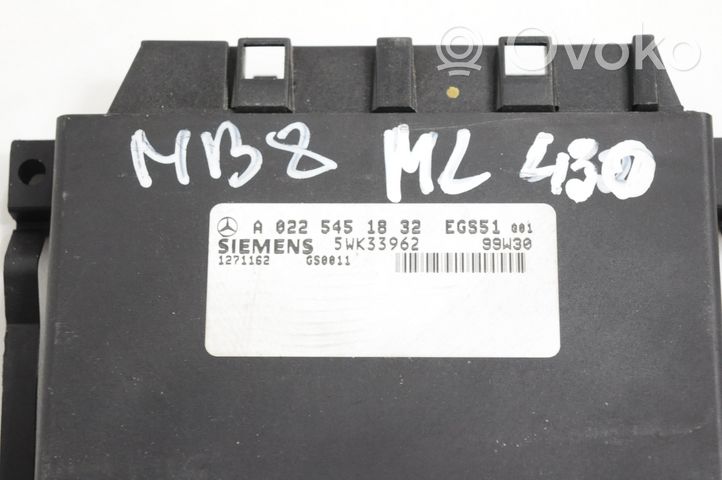 Mercedes-Benz ML W163 Centralina/modulo scatola del cambio A0225451832