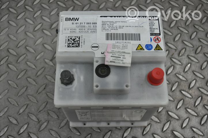 BMW 3 F30 F35 F31 Batteria 7593089