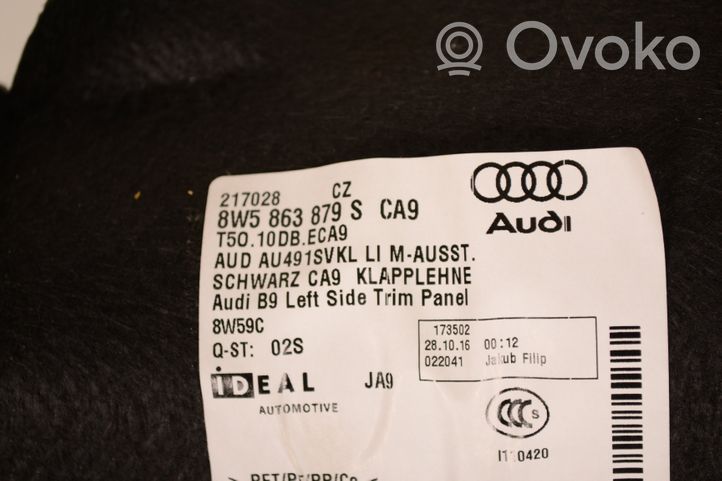 Audi A4 S4 B9 Trunk/boot lower side trim panel 8W5863879