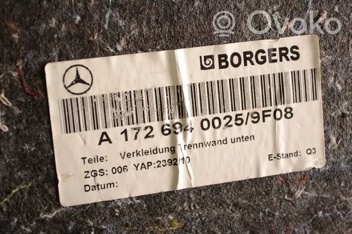 Mercedes-Benz SLK R172 Wykładzina bagażnika A1726940025