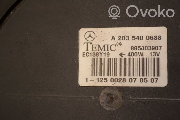 Mercedes-Benz CLK A209 C209 Aro de refuerzo del ventilador del radiador A2035001593