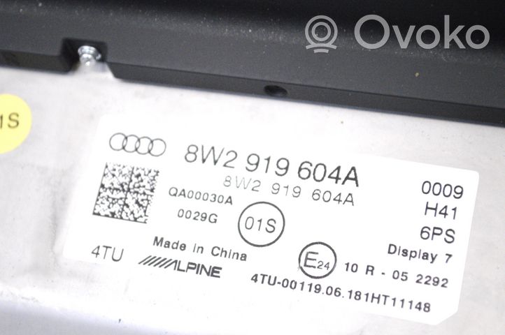 Audi A4 S4 B9 Monitor / wyświetlacz / ekran 8W2919604A