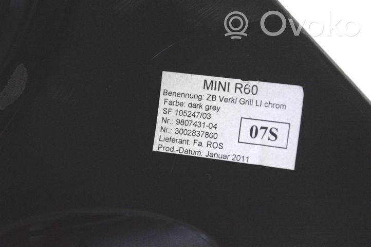 Mini Cooper Countryman R60 Ramka schowka deski rozdzielczej 9807431