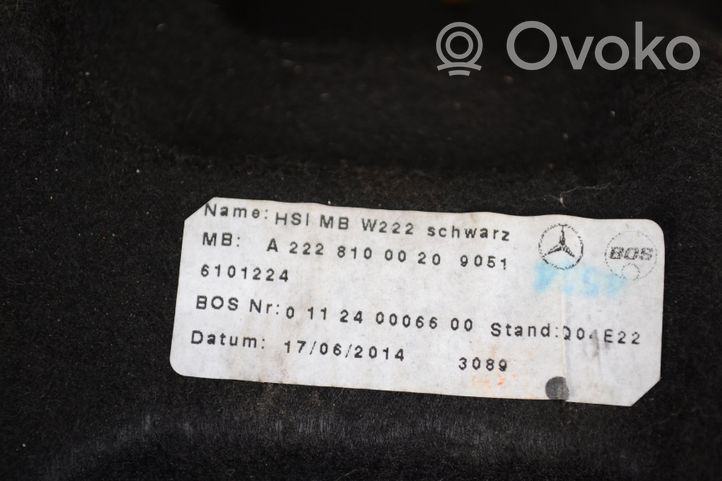 Mercedes-Benz S W222 Grilles/couvercle de haut-parleur arrière A2226901349