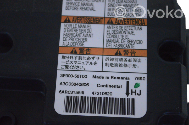 Suzuki SX4 S-Cross Module de contrôle airbag 3F90058T00