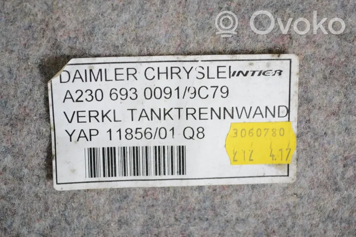 Mercedes-Benz SL R230 Tavaratilan kaukalon tekstiilikansi A2306930091