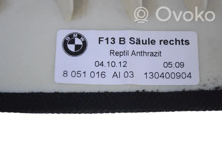 BMW 6 F12 F13 Osłona górna słupka / B 8051016