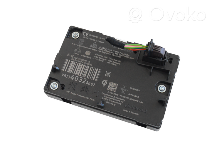 Citroen C4 III e-C4 Modulo di ricarica wireless 981340328002