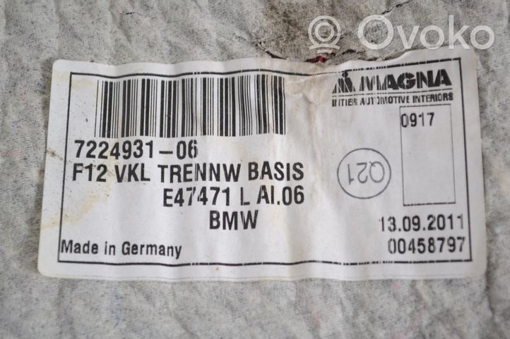 BMW 6 F12 F13 Vararenkaan osion verhoilu 7224931