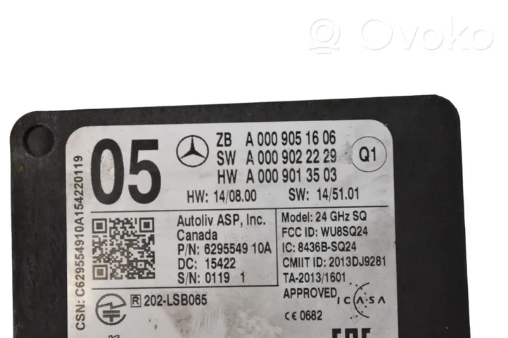 Mercedes-Benz GLE (W166 - C292) Sensore radar Distronic A0009051606