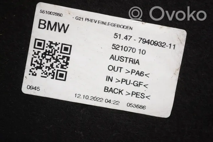 BMW 3 G20 G21 Bagažinės grindys 51477940933