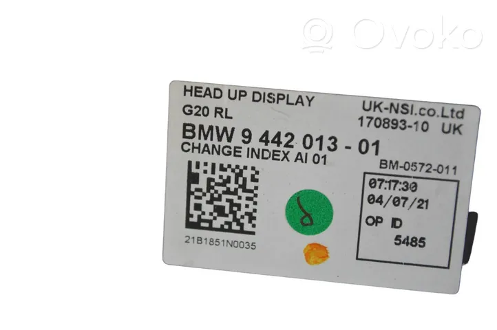 BMW 3 G20 G21 Écran d'affichage supérieur 9442013