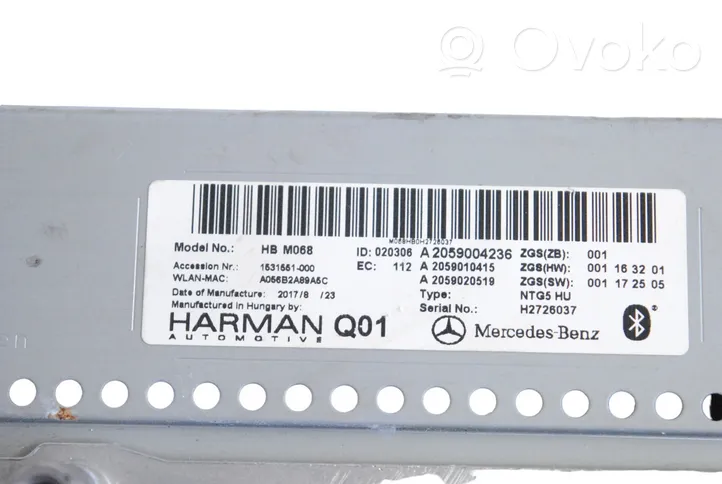 Mercedes-Benz Vito Viano W447 Moduł / Sterownik GPS A2059004236