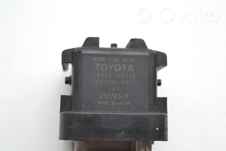 Toyota Auris E180 Relè preriscaldamento candelette 2861067010