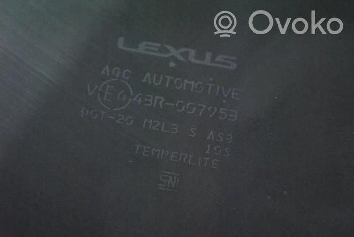 Lexus RX 450H Fenêtre latérale avant / vitre triangulaire 43R007953