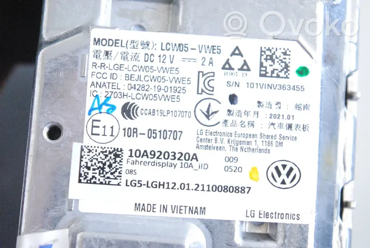 Volkswagen ID.3 Licznik / Prędkościomierz 10A920320A