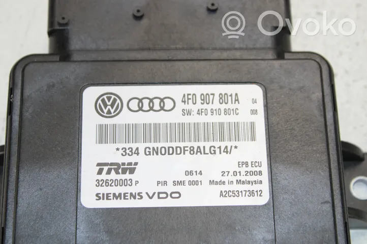 Audi A6 S6 C6 4F Rankinio stabdžio valdymo blokas 4F0907801A